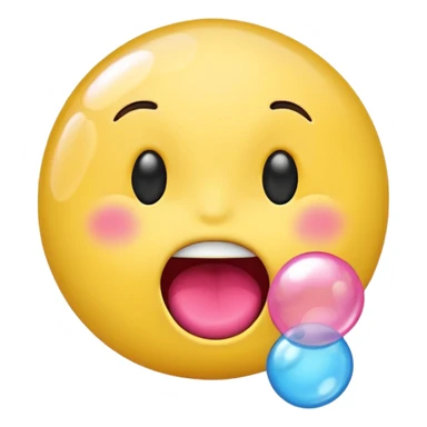 Emoji blowing bubble gum  sticker