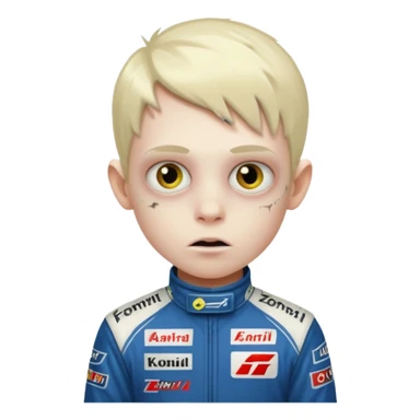 kid zombie formlua 1 racer sticker