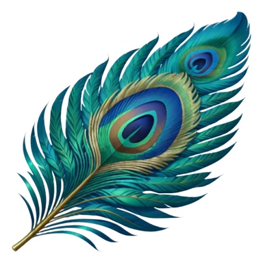 Peacock feather emojis sticker