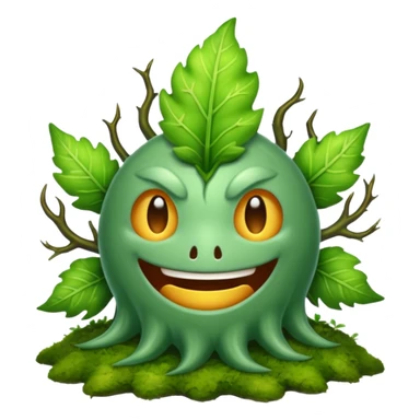 moss spirit chaotic grin leaf storm sticker