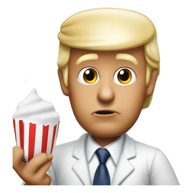 Donald trump smelling powdered sugar  sticker