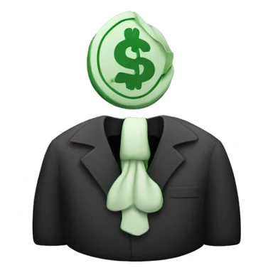 the money tongue emoji but the emoji is black sticker