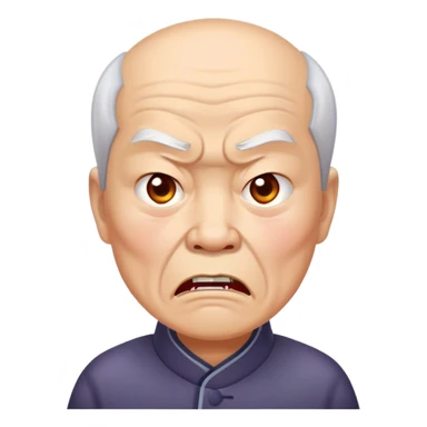 Old Chinese man angry sticker