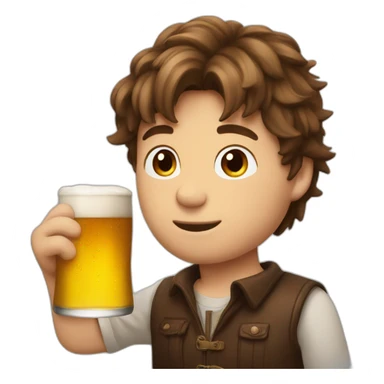 Brown hair 2023 Arthur and his beer sticker