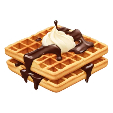 Waffle with chocolate and cream sticker