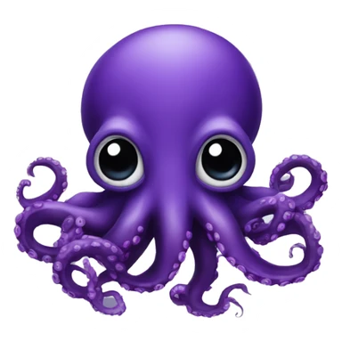 black - purple octopus sticker
