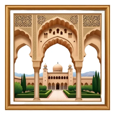 Alhambra Landmark Emoji – Highlighting its Moorish architecture and distinctive arches. sticker