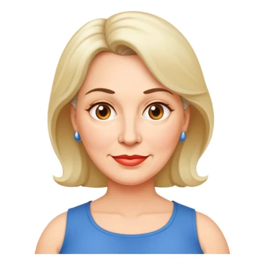 Middle-aged woman with a fuller figure, mid-40s sticker