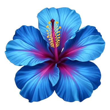 Blue hibiscus sticker