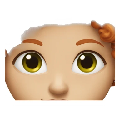 redhead girl with green eyes sticker