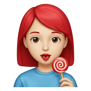 Lolipop yiyen emoji sticker