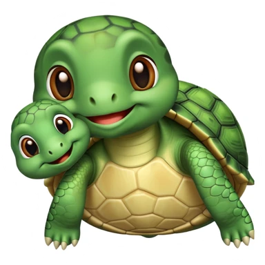 Turtle sending a kiss  sticker