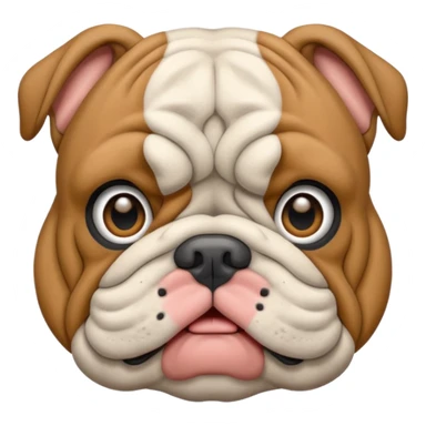 Grey and tan bulldog sticker
