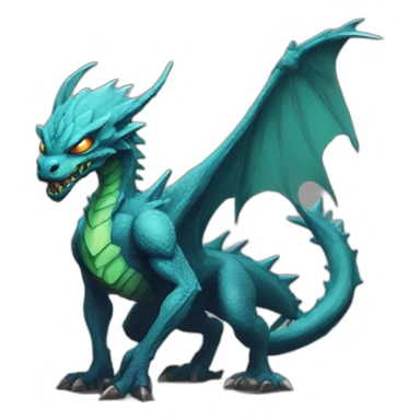 alien dragon slayer monster scifi roguelike rpg style inspired by slay the spire digital art sticker