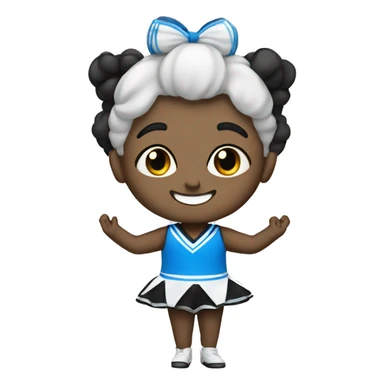 blue black and white cheer pompous sticker