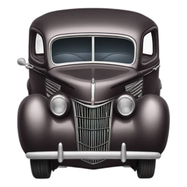 1937 Ford humpback cartoon sticker