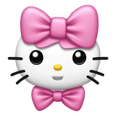 hello kitty con un lazo rosado  sticker