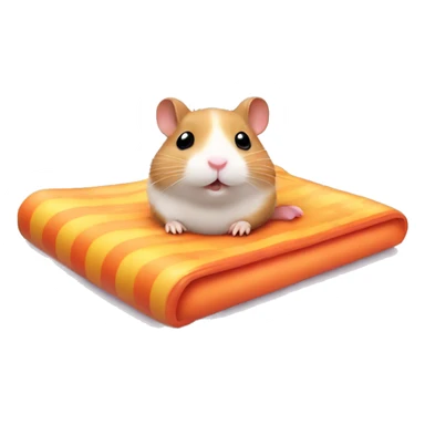 hamster relax on sunbed sticker