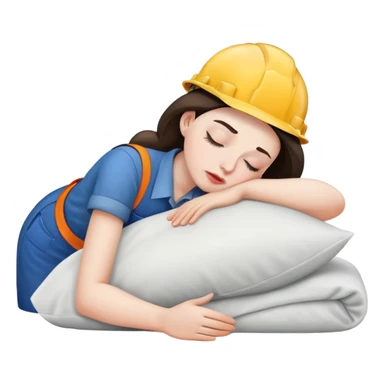 woman labour worker passed out sticker