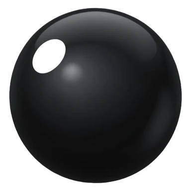 Black Ball with MB written on it. Nothing else no holes. sticker
