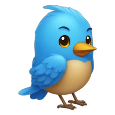 Twitter blue bird sticker