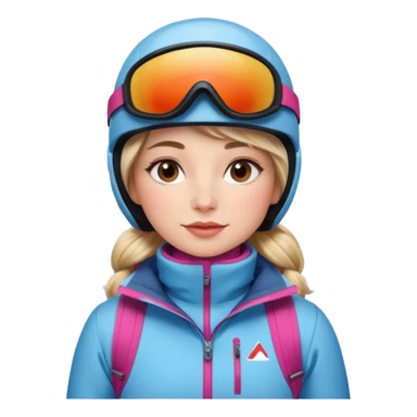 Woman Skiing, Background Matterhorn sticker