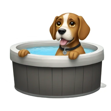 Dogs in hottub  sticker