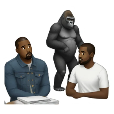 Gorilla meeting Kanye West sticker