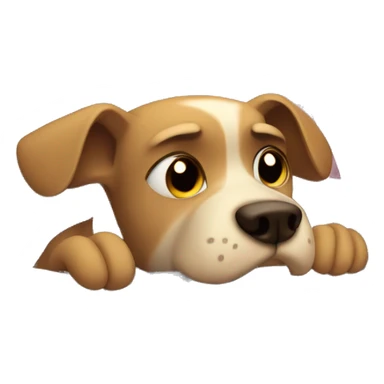 dog sad in car sticker