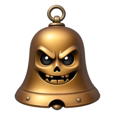 Make an evil crazy bell that wants to overthrow the city sticker
