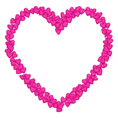 pink heart made of pink hearts sticker
