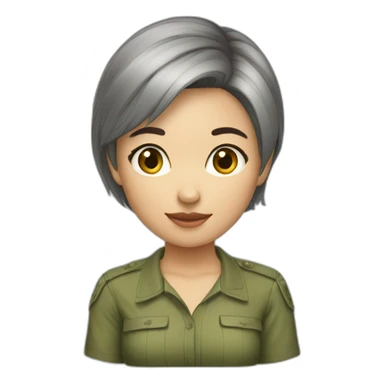 Vietnam girl short haire sticker