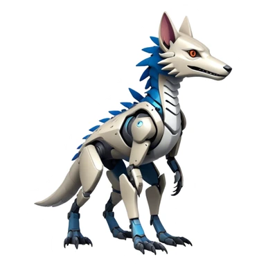 Modern Futuristic Cyborg-Vernid-Sergal-Trico-species by LiLaiRa full body sticker