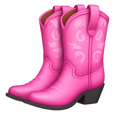 Pink cowgirl boots sticker