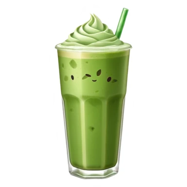 Matcha iced latte sticker