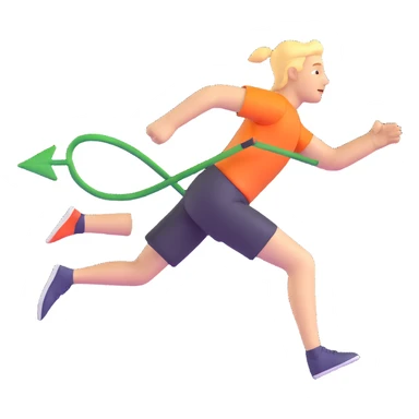 running person or fast arrow sticker
