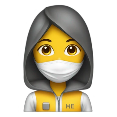 Girl wearing hazmat suit  sticker