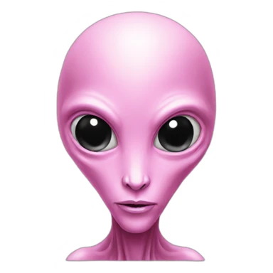long head alien pink sticker