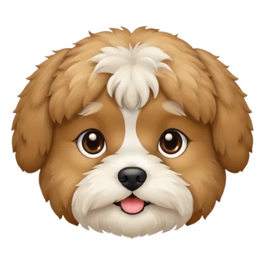 Shihpoo face all tan sticker