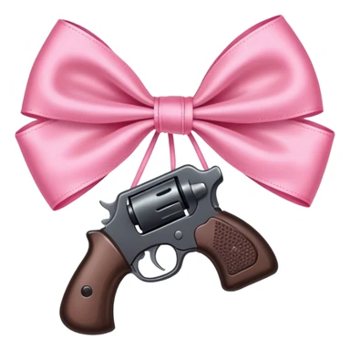 Pink bow with a gun sticker