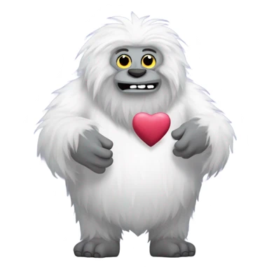valentine yeti sticker