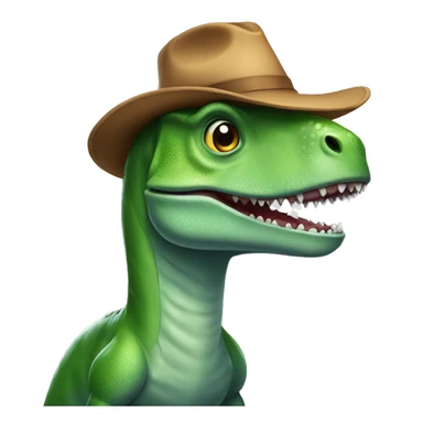 dinosaure avec un chapeau sticker