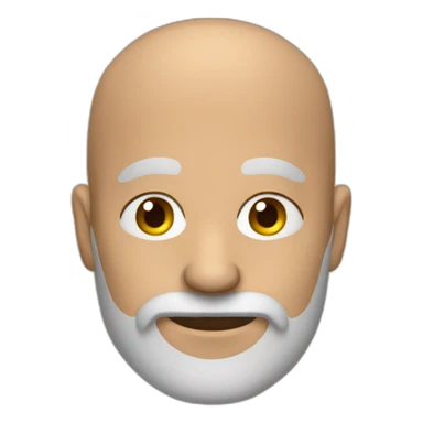 Bald man with grey beard sticker