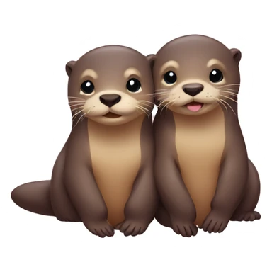 Otters in love sticker