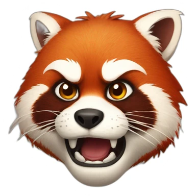 angry red panda sticker