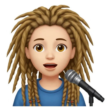 iamgen de chica con rastas cantando sticker