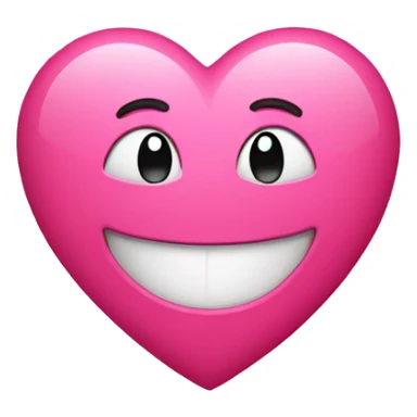 Pink hearts on a smiling face emoji  sticker