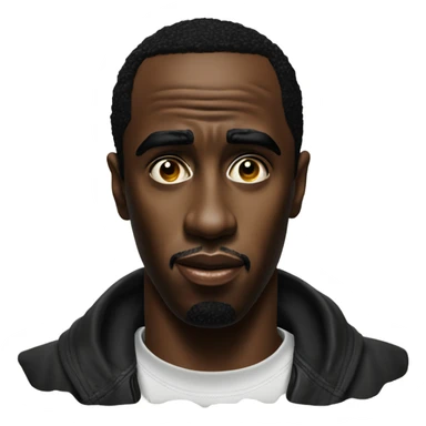 P diddy with oil all over his face sticker