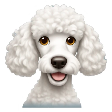 White poodle with brown spots  sticker