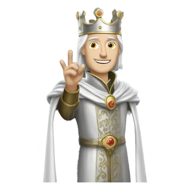 king baldwin IV raising his hand in silver full sticker